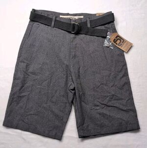 Distortion Shorts Brand New Boys 14 Flat Front Gray Twill